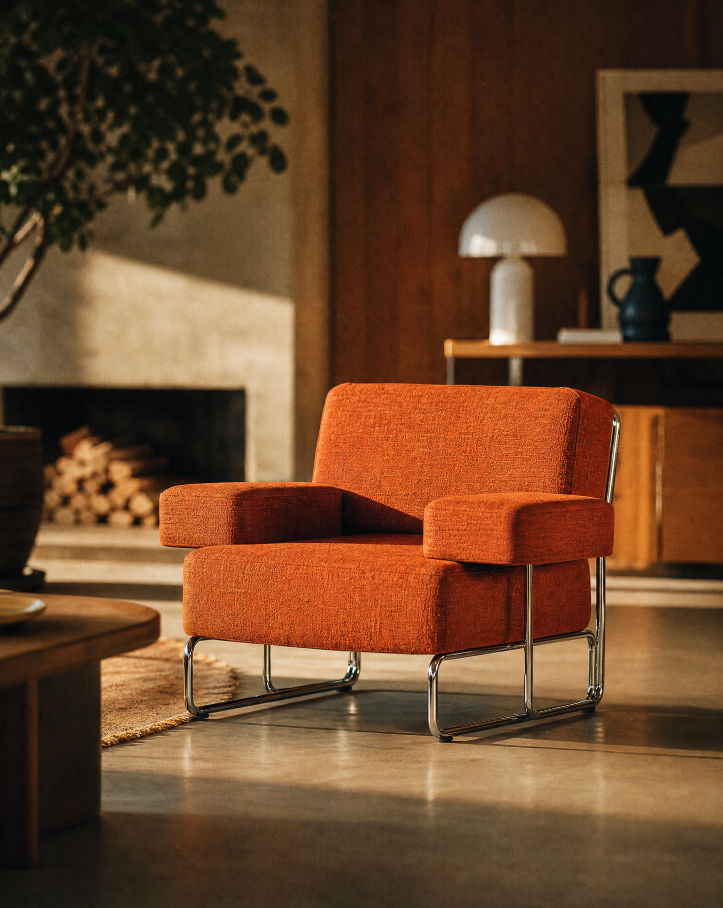 noranora.003 sofa lounge chair with arms Deep Orange